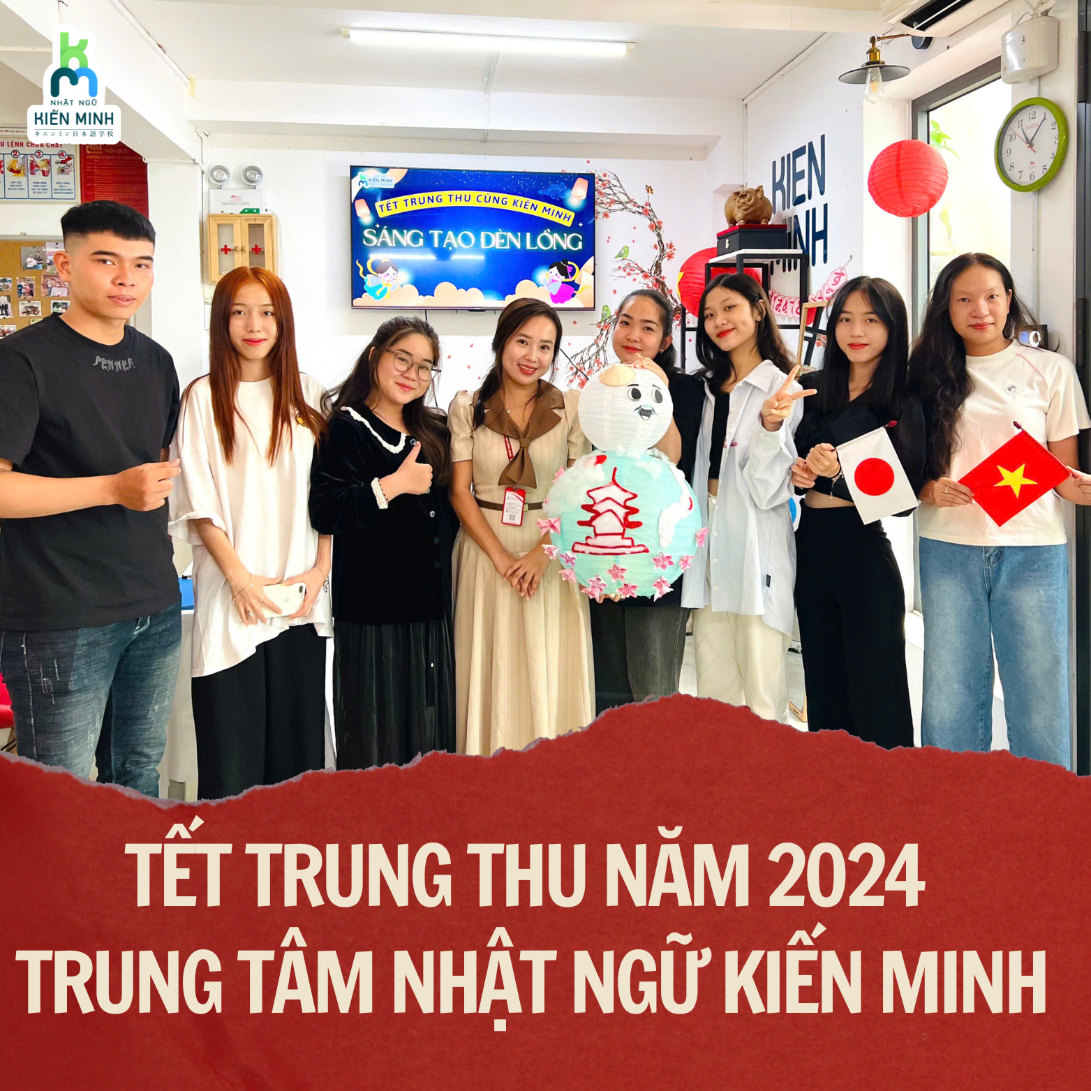 Tết trung thu năm 2024 Trung tâm Nhật ngữ Kiến Minh